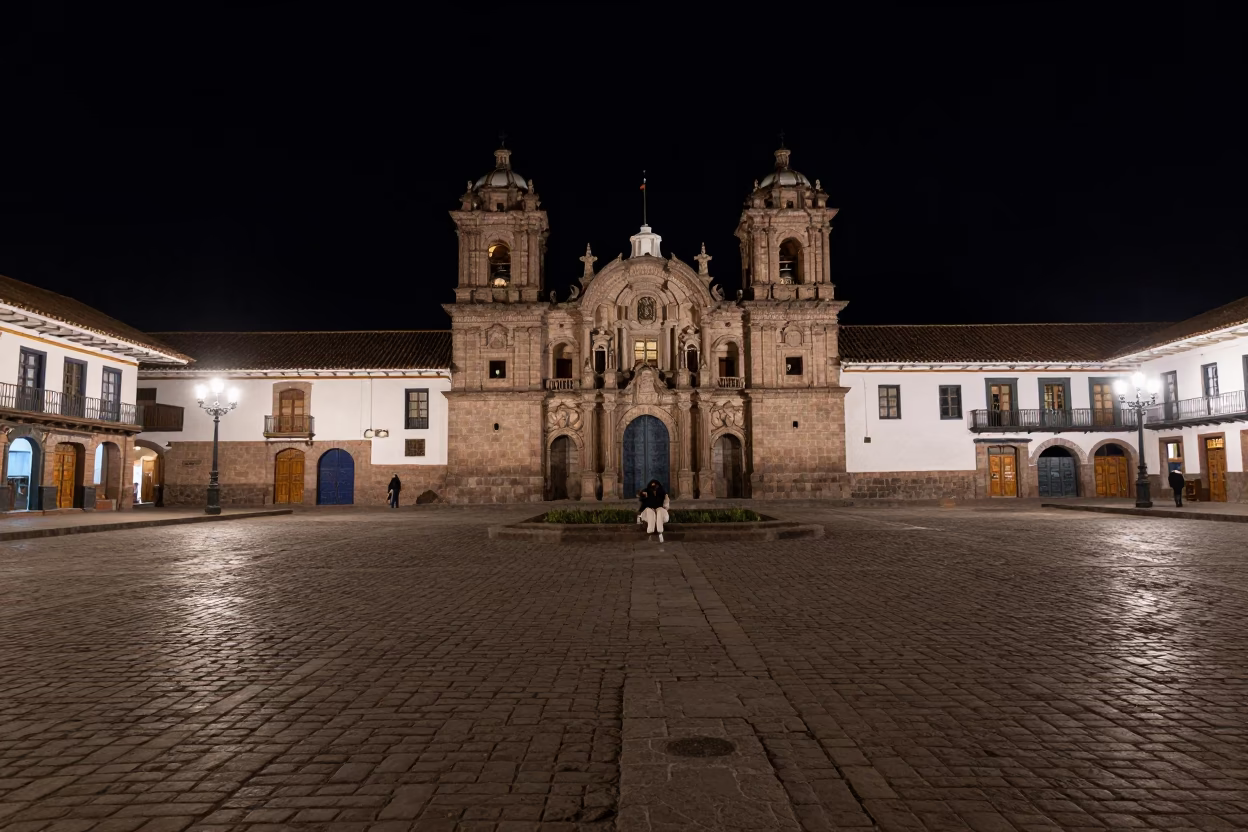 View in Cusco at Deep In The Night Light in in Cusco, Peru