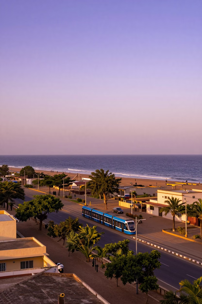 View in Dakar at Golden Hour in in Dakar, Senegal