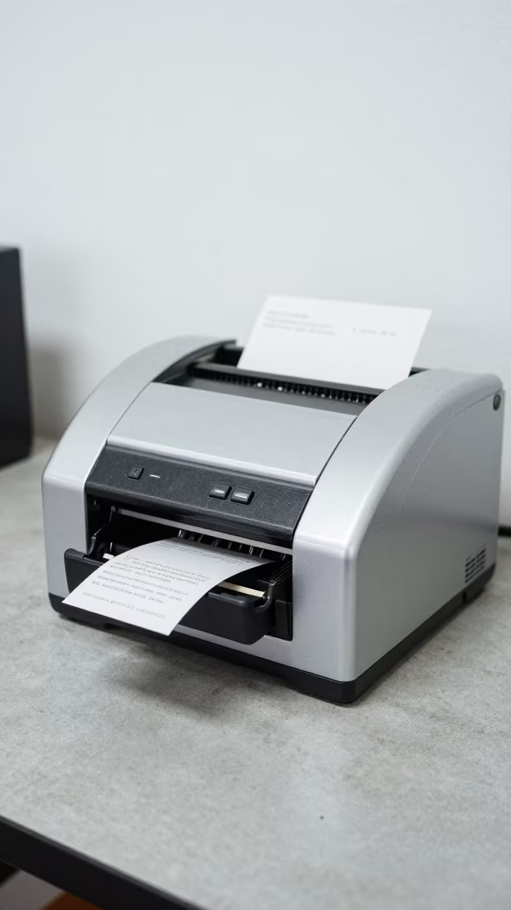 Villahermosa Stockroom Coupon Printer Reset in inside a stockroom behind the sales floor in Villahermosa