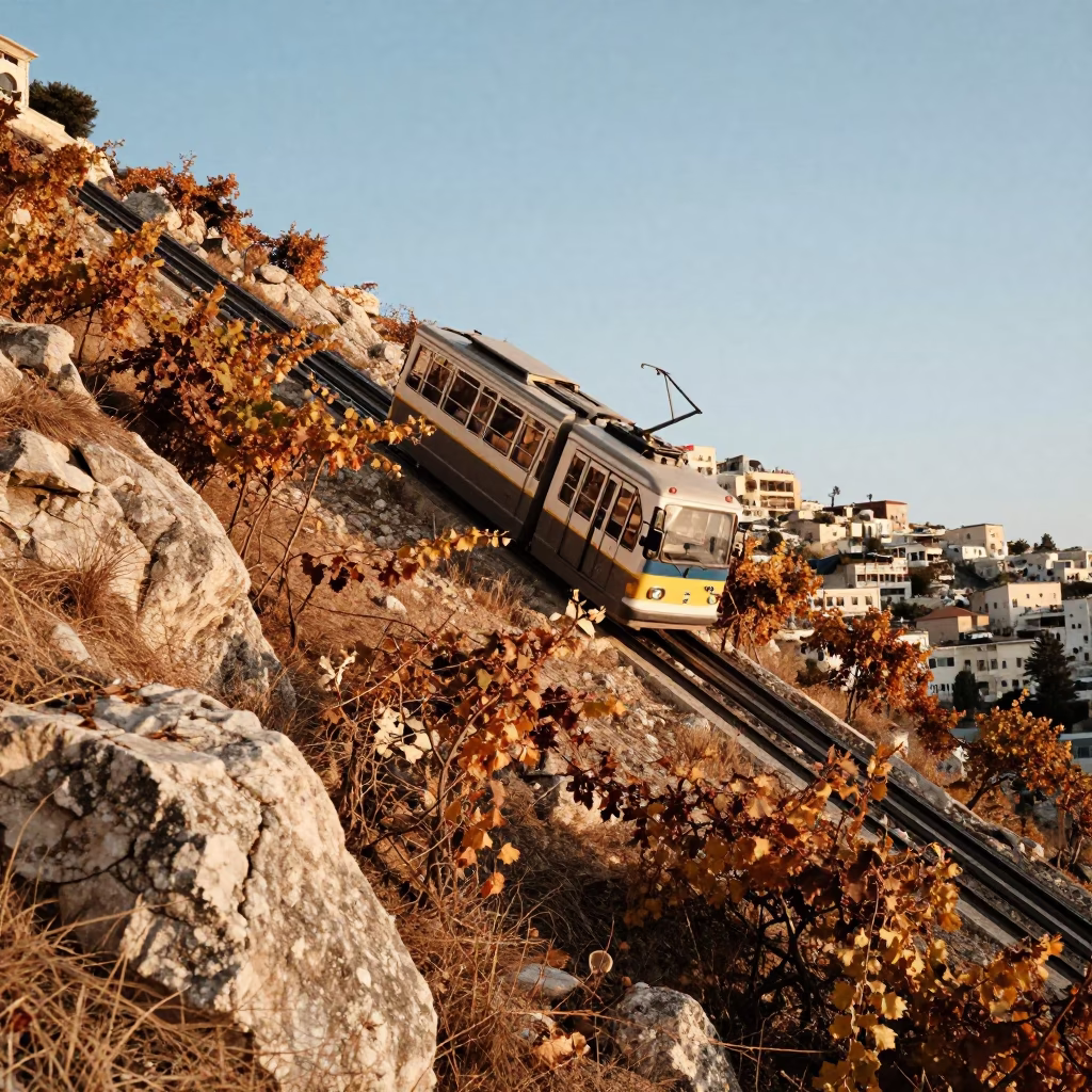 Vine Covered at As First Light Reaches The Scene in Amman in in Amman, Jordan