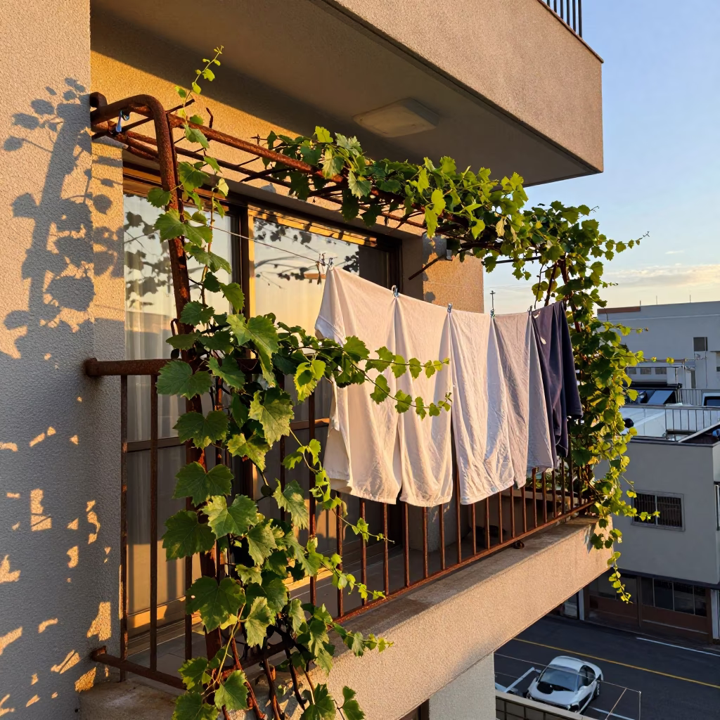 Vine in Sapporo at Golden Hour in in Sapporo, Japan