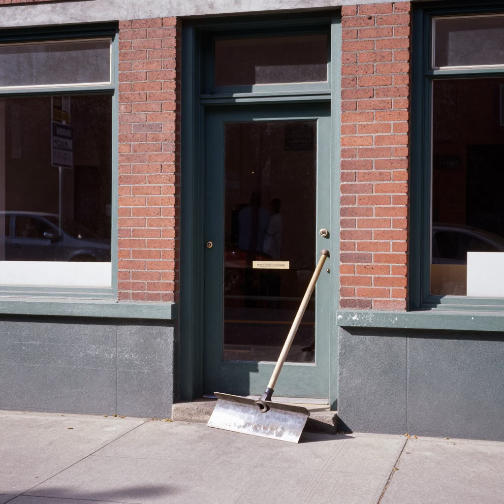 Vintage 1960s Portland Oregon Street Scene with Boot Scraper and Local Pedestrians in in Portland, Oregon, United States
