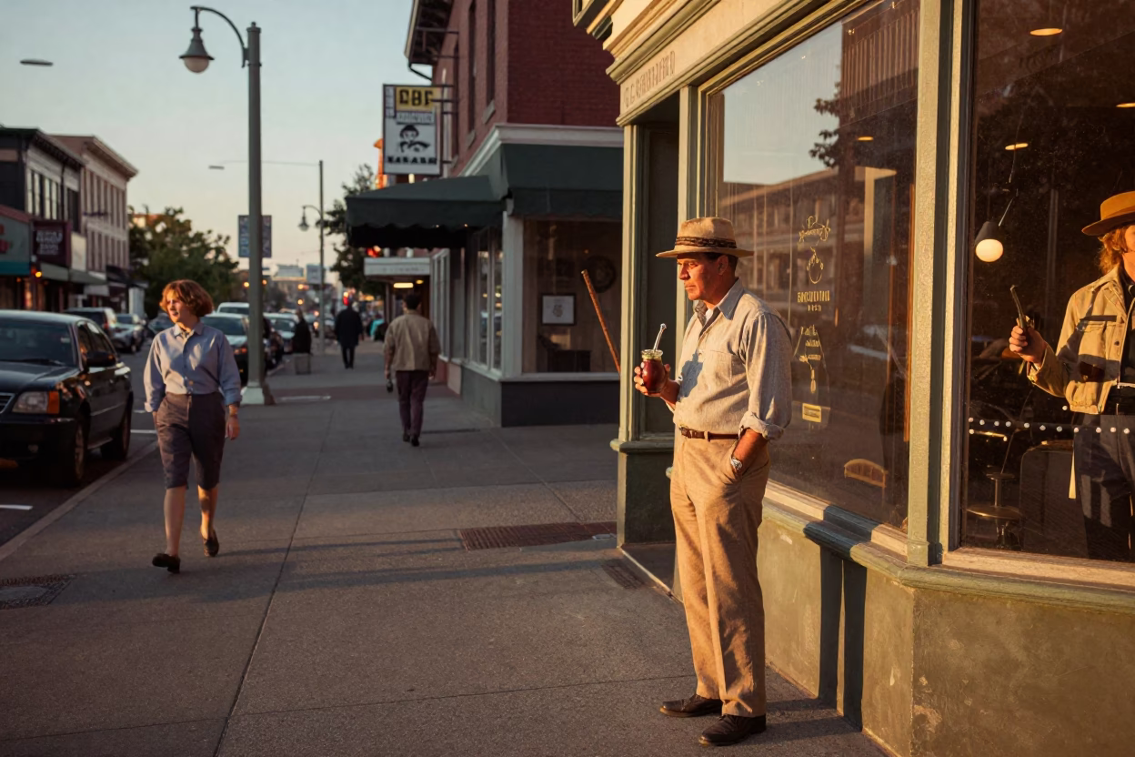 Vintage 1960s Seattle Street Scene Honeyed Evening Light with Local Details in in Seattle, Washington, United States