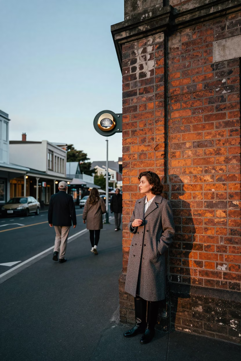 Vintage 1960s Wellington Street Scene with Signet Ring and Local Interaction in in Wellington, New Zealand
