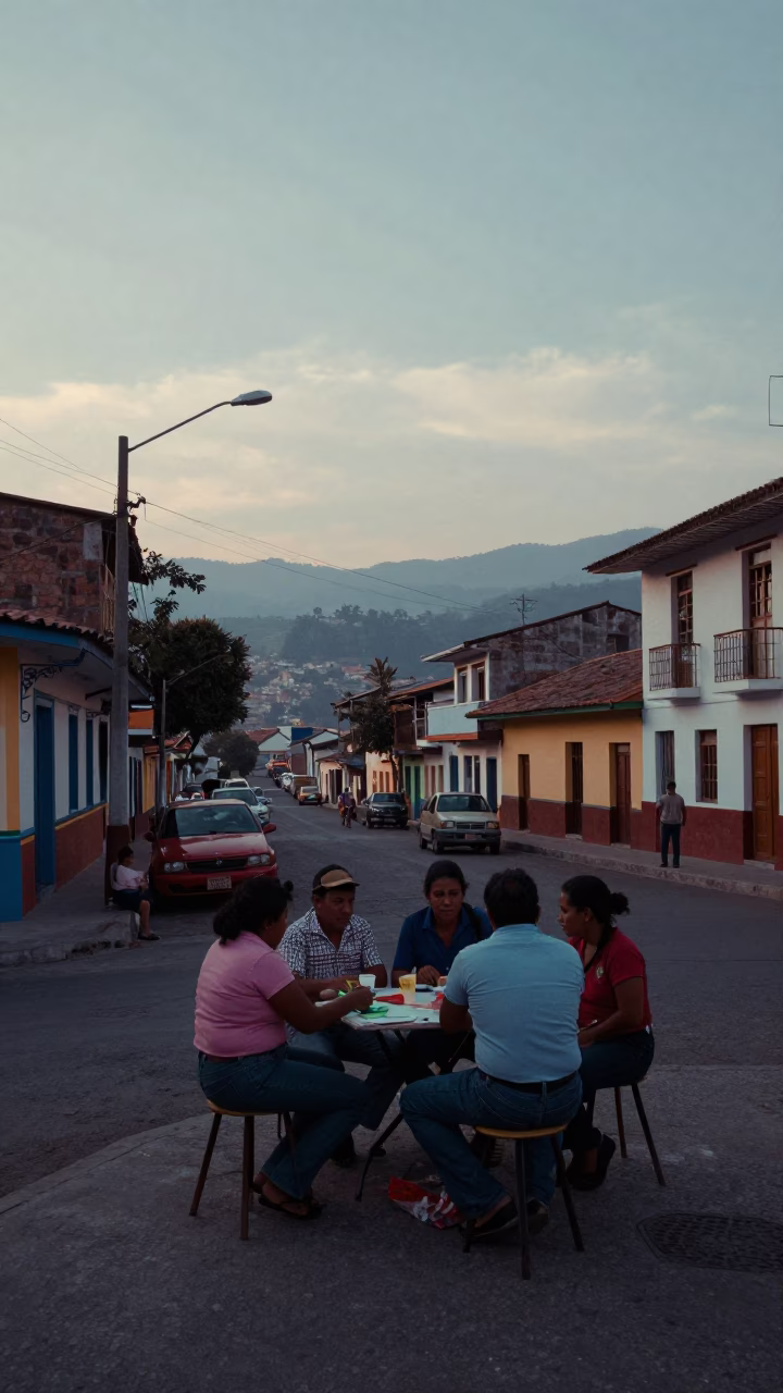 Vintage 1970s Medellin Colombia Street Scene Pre-Dawn Light in in Medellin, Colombia