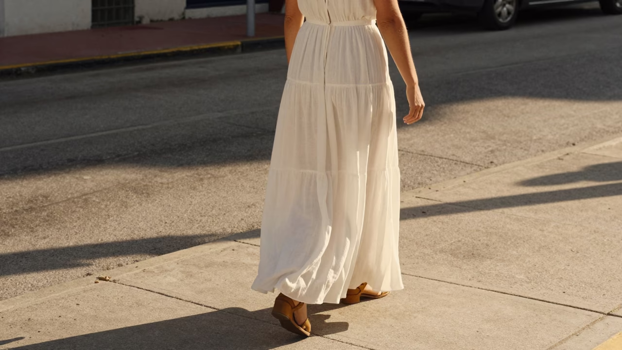 Vintage 1970s Miami Street Fashion Late Afternoon Light Casual Urban Scene in in Miami, Florida, United States