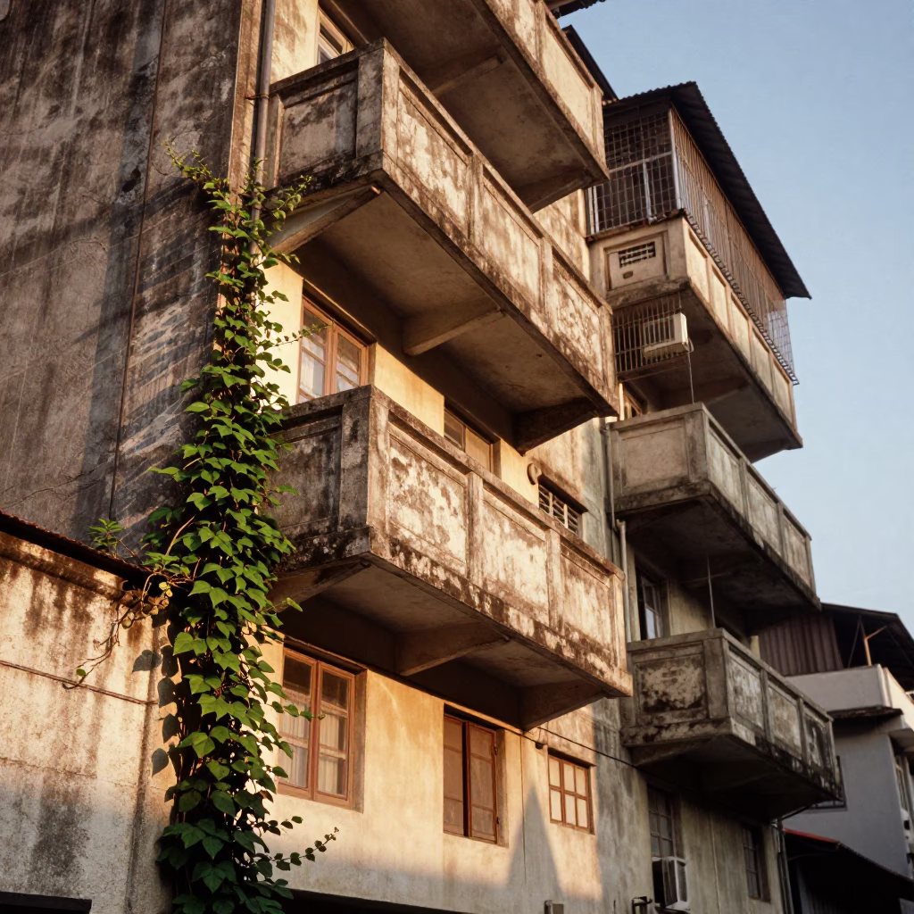 Vintage 1970s Singapore Street Scene Honeyed Evening Light and Local Life in in Singapore, Singapore