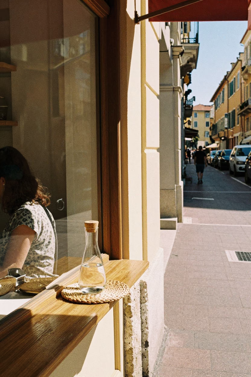 Vintage Afternoon Street Scene in Nice France with Local Bakery Details in in Nice, France