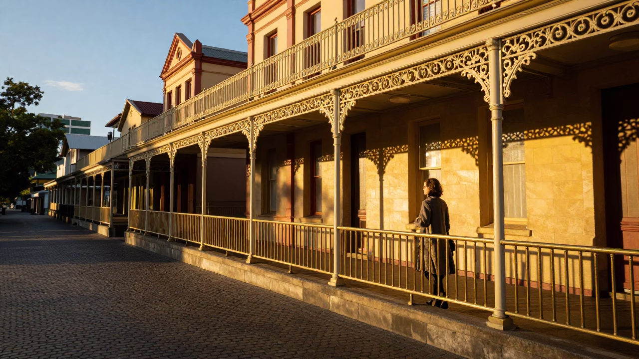 Vintage Architecture in Adelaide at Sunset Light in in Adelaide, South Australia, Australia
