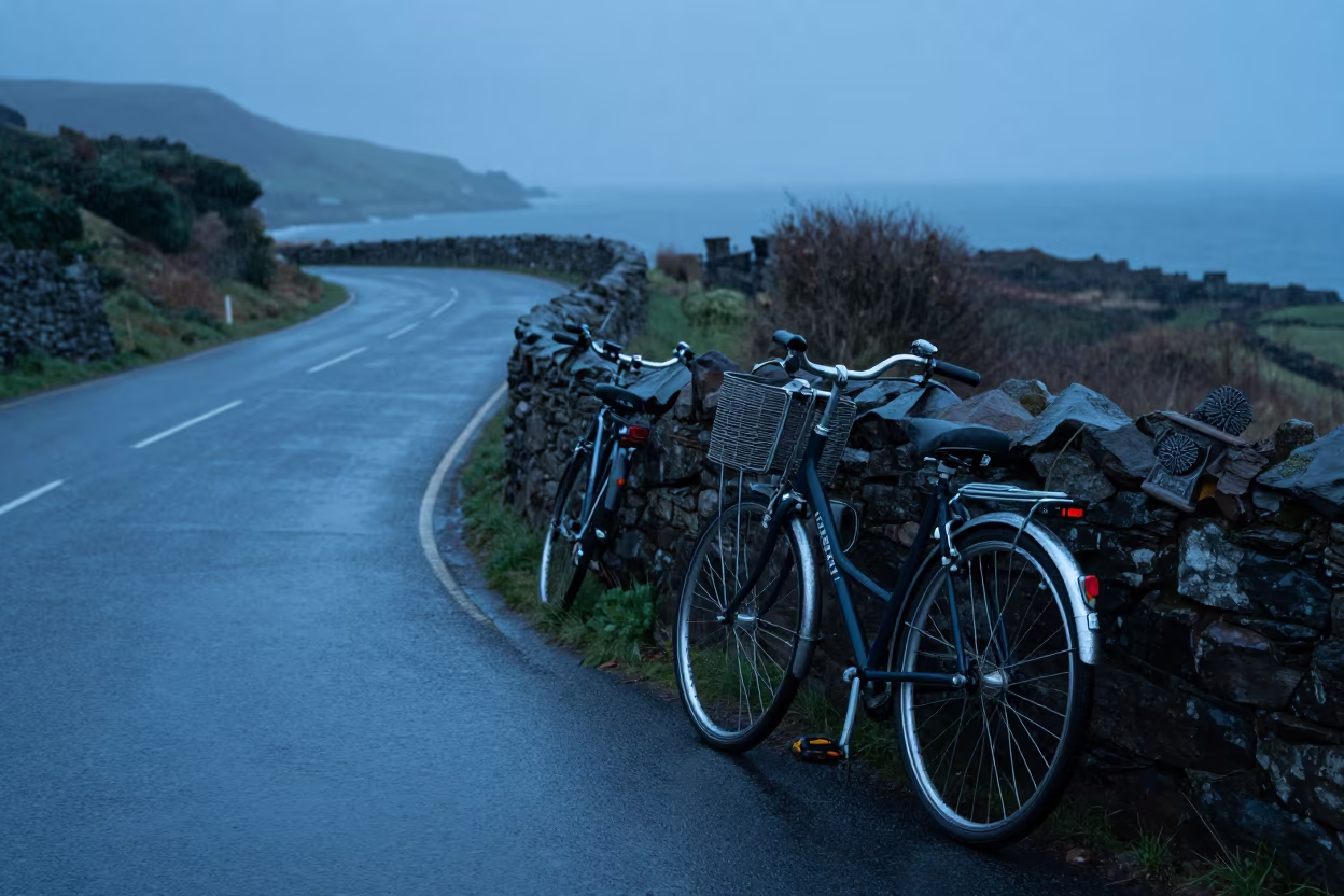 Vintage Bicycle on Blantyre Switchback in along a switchback approach near Blantyre