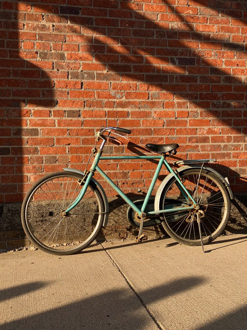 Vintage Bicycle in Austin at The Early Afternoon Light in in Austin, Texas, United States