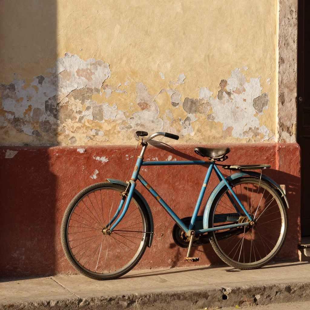 Vintage Bicycle in Havana at The Late Morning Light in in Havana, Cuba