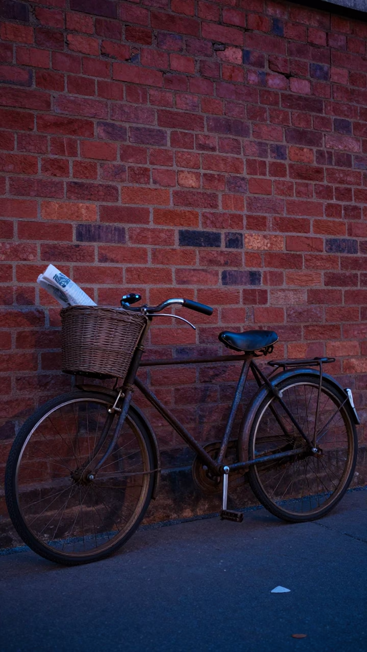 Vintage Bicycle in Johannesburg at The Last Blue Light Of Evening in in Johannesburg, South Africa