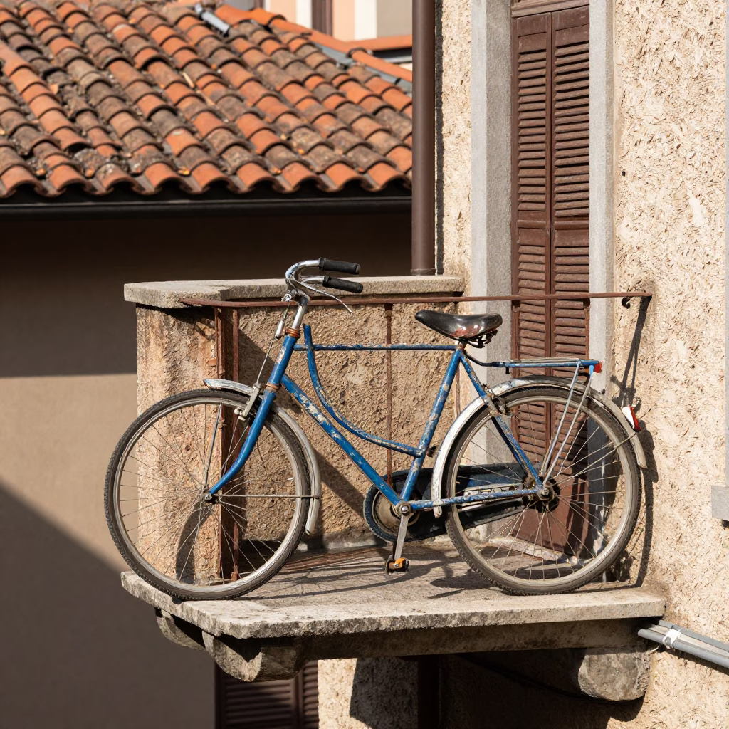 Vintage Bicycle in Milan in in Milan, Italy