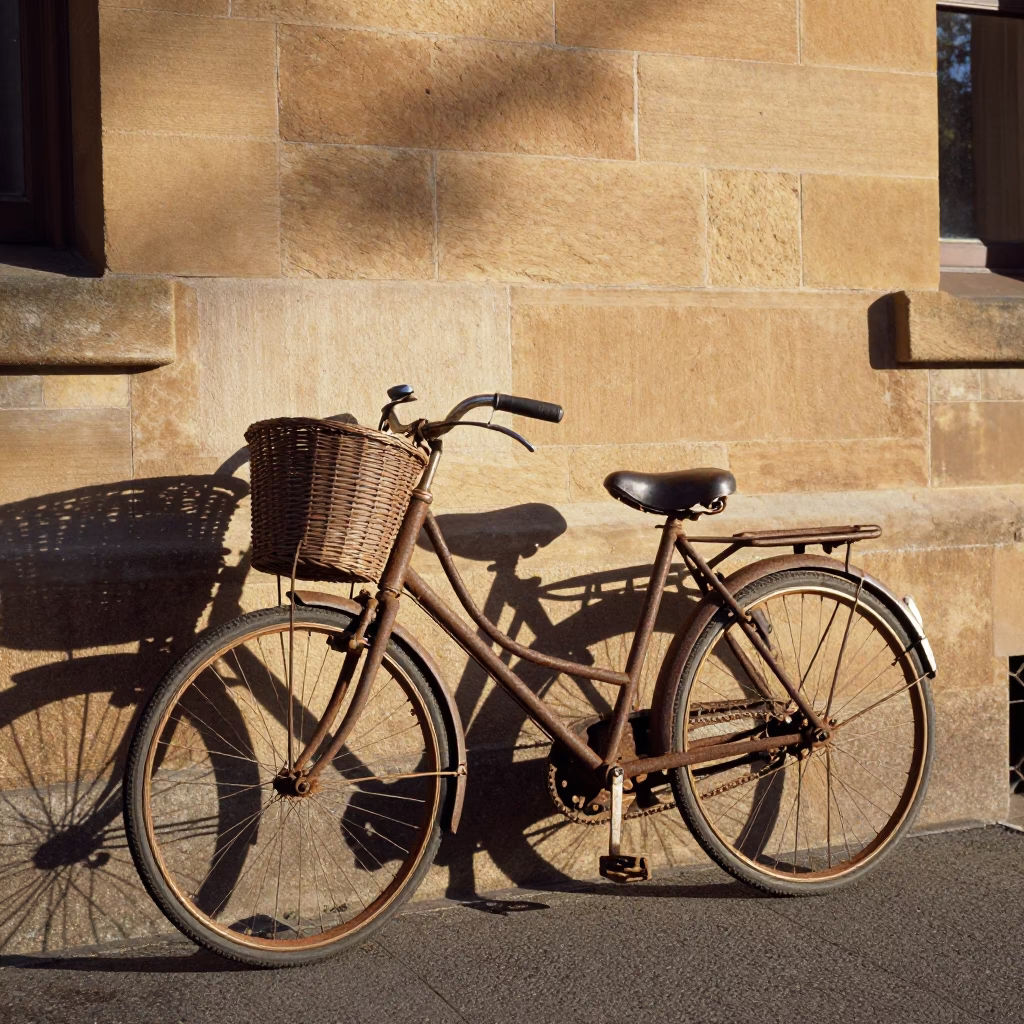 Vintage Bicycle in Sydney at The Late Morning Light in in Sydney, New South Wales, Australia