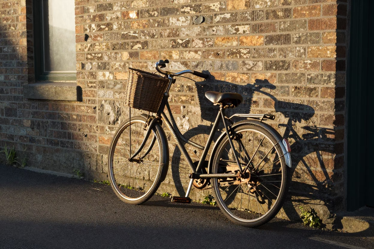 Vintage Bicycle just after sunrise in Christchurch in in Christchurch, New Zealand
