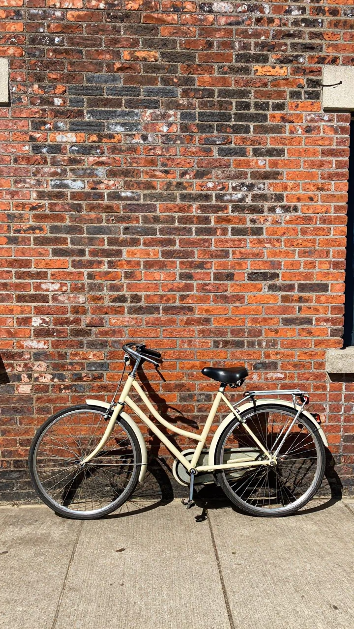 Vintage Bicycle Leaning Against Brick Wall in Historic Charleston South Carolina Midday in in Charleston, South Carolina, United States