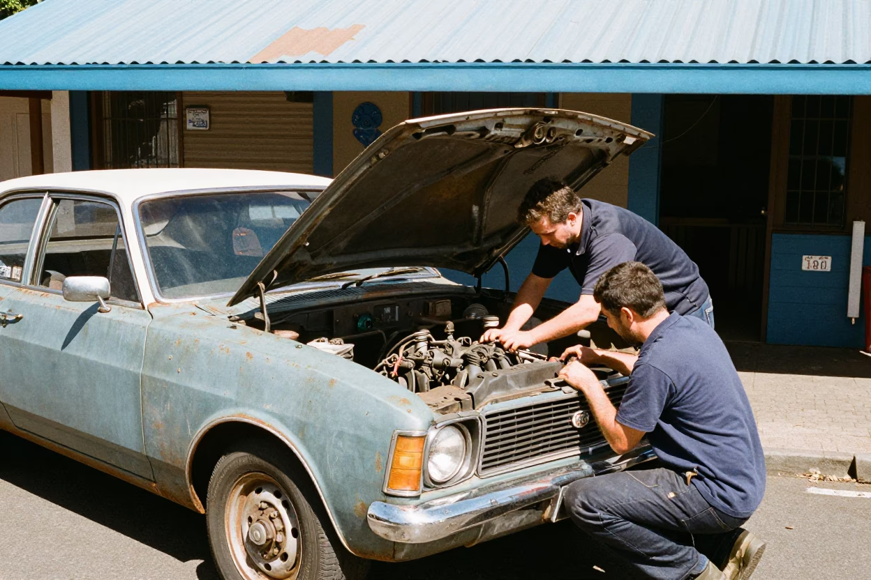 Vintage Car in Adelaide in in Adelaide, South Australia, Australia
