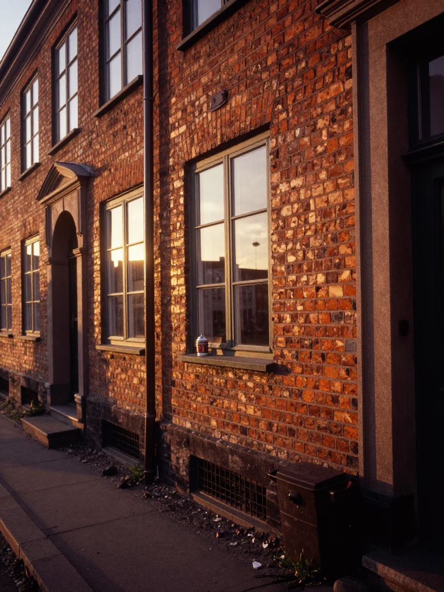 Vintage Copenhagen Sunset Street Scene with Jar and Tea Stains in in Copenhagen, Denmark