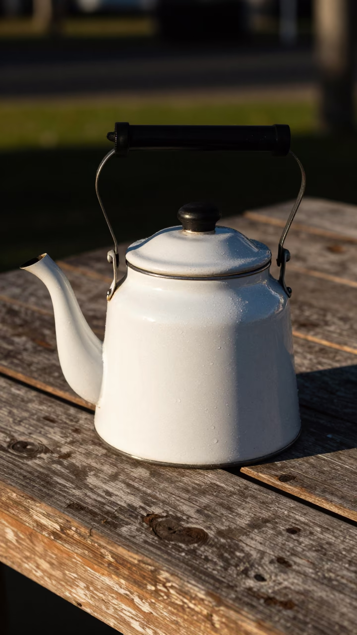 Vintage Enamel Tea Kettle in Adelaide in in Adelaide, Australia