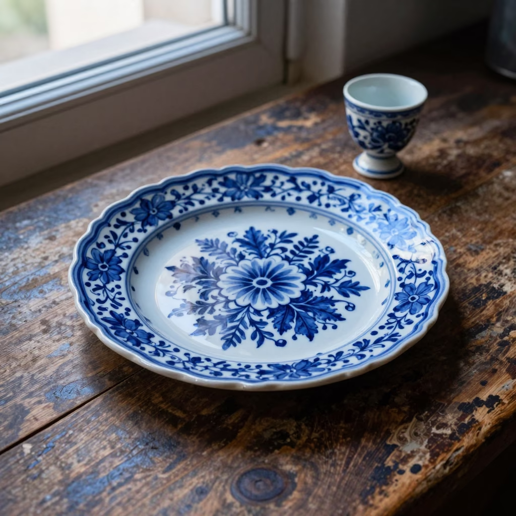 Vintage Italian Majolica Plate in Marseille in in Marseille, France