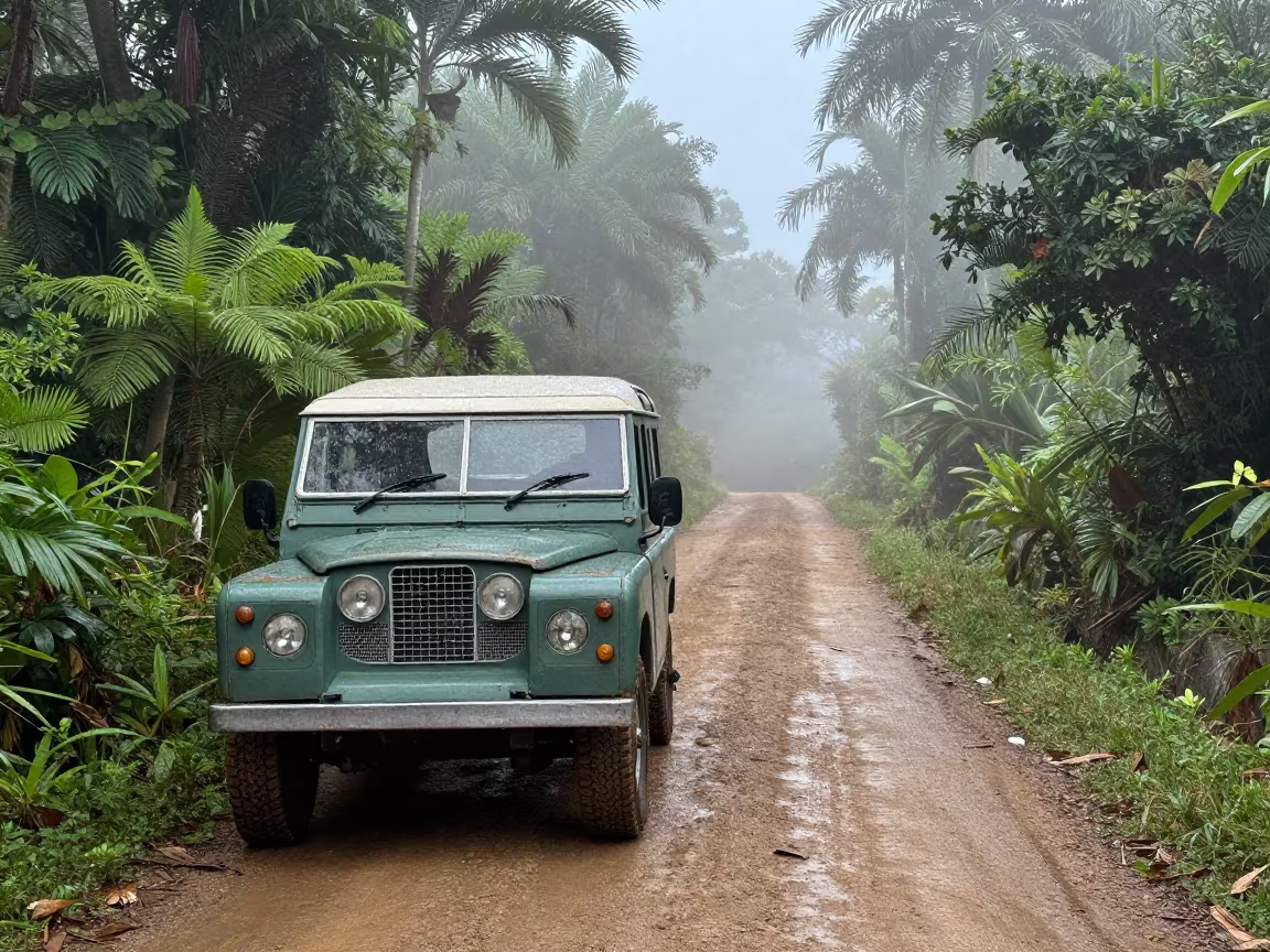 Vintage Land Rover in Singapore Misty Dawn Trail in in Singapore
