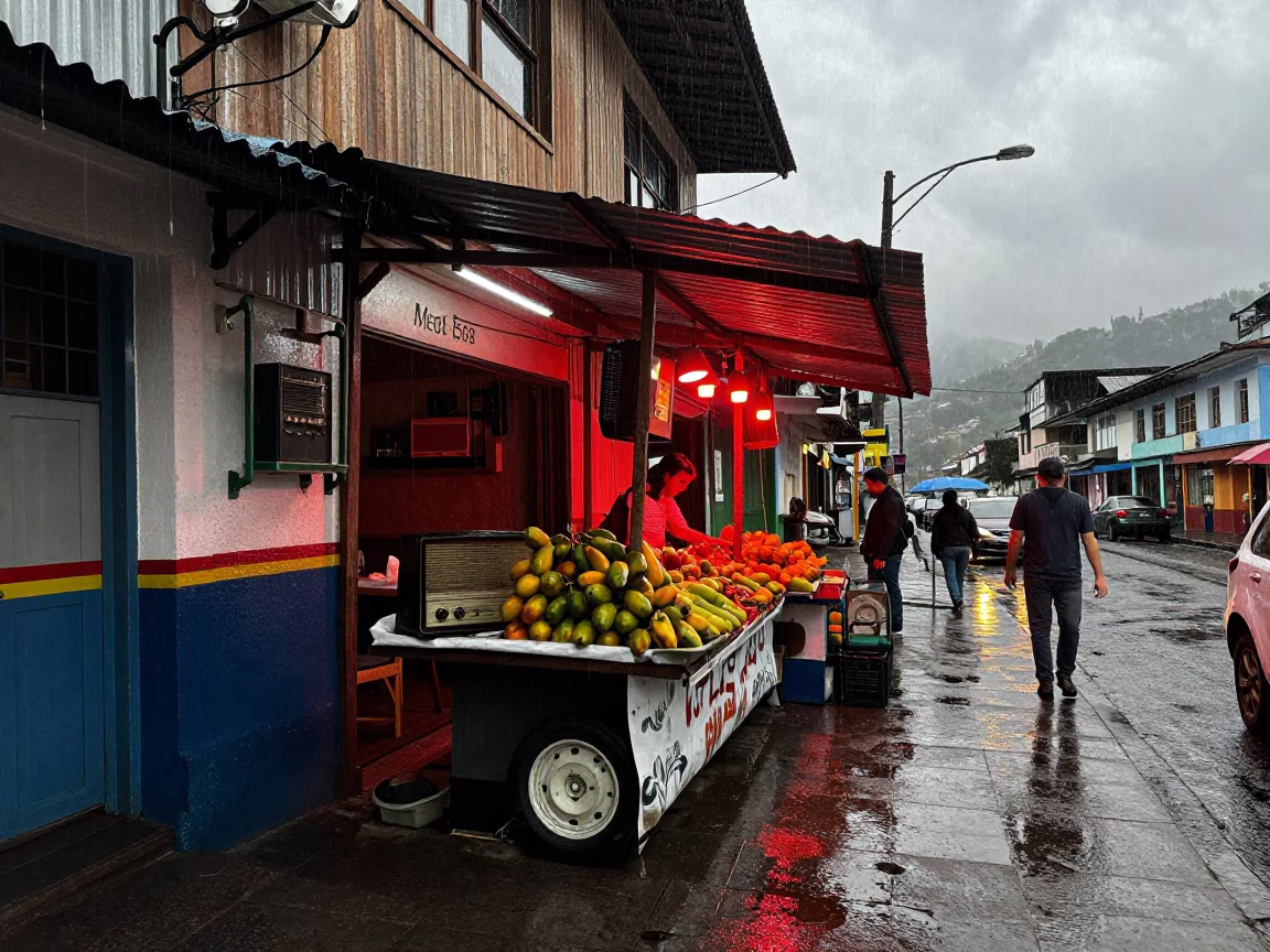 Vintage Radio in Medellin at First Light in in Medellin, Colombia