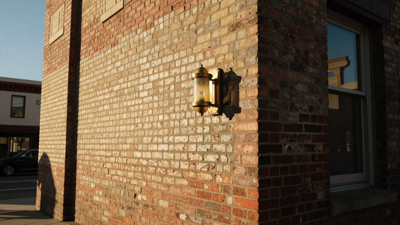 Vintage San Francisco Street Scene Late Afternoon with Wall Sconce and Hacksaw in in San Francisco, California, United States