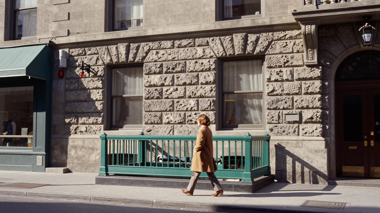 Vintage Toronto Street Scene Late Morning Light on Classic Architecture in in Toronto, Ontario, Canada