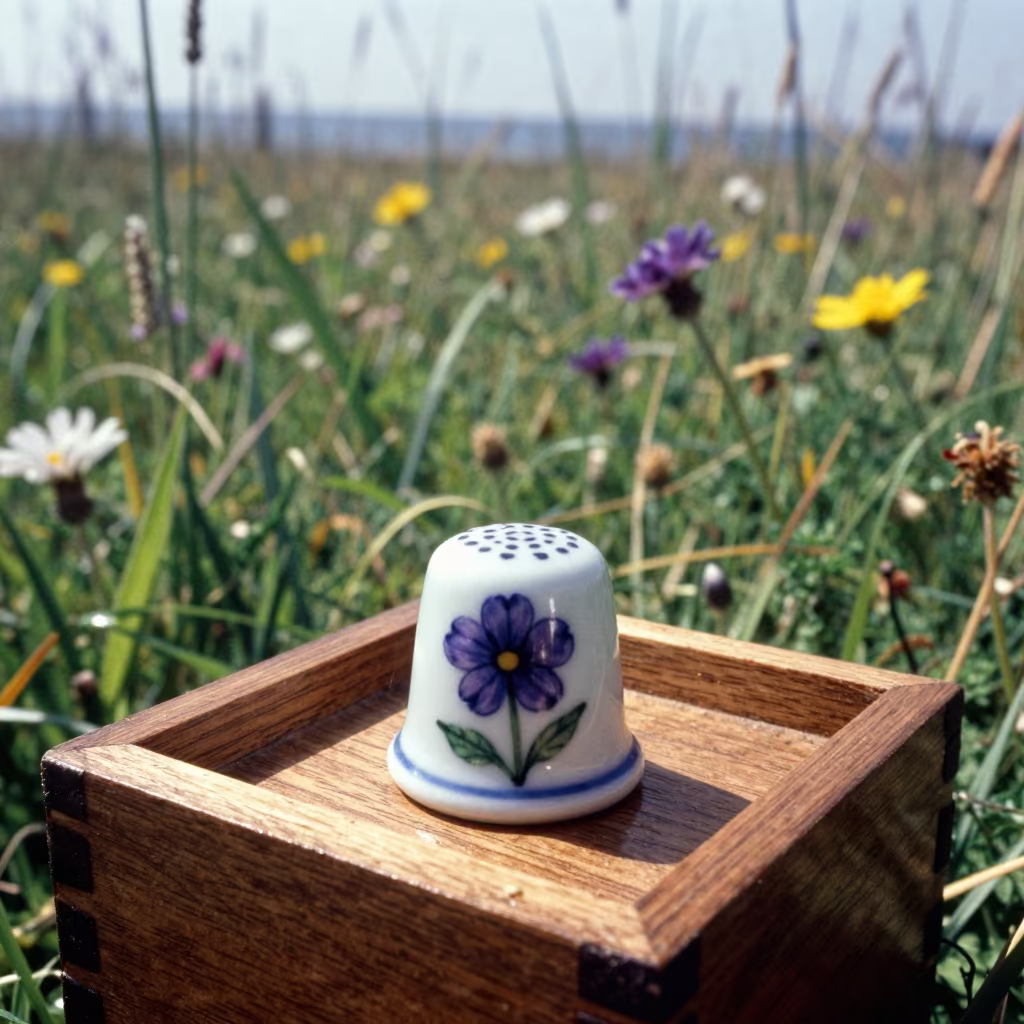 Violet Painted Thimble in Belgian Meadow in in a bloom-heavy meadow in Belgium