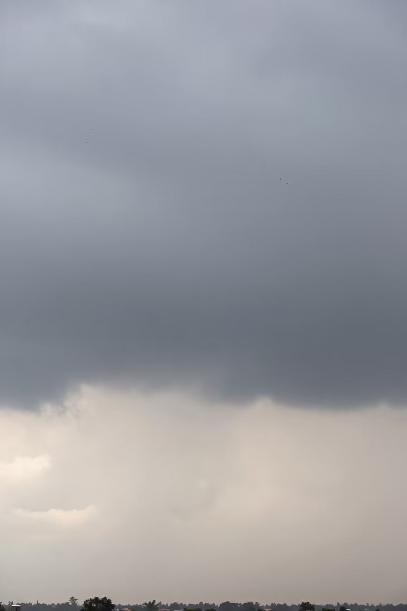 Virga Rain Streaks Marine Fog Dawn in through low marine fog near Kisangani