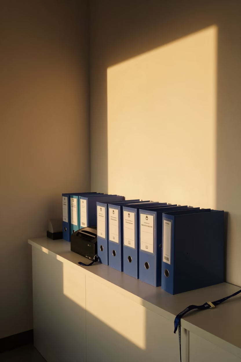 Visitor Badge Printer in Santiago Office Sunset in inside an open-plan office bay in Santiago de Cuba