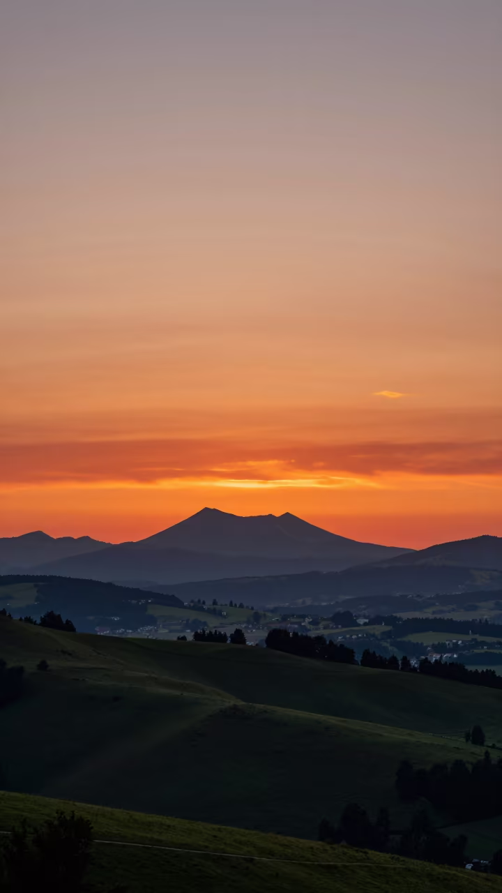 Volcanic Sunset Layers Over Innsbruck Early Summer in near Innsbruck