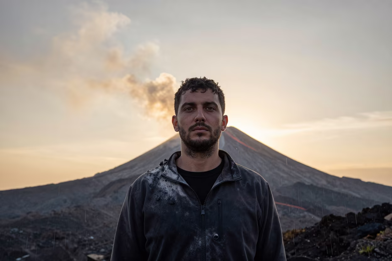 Volcano Guide Portrait at Eskişehir Sunset in in Eskişehir