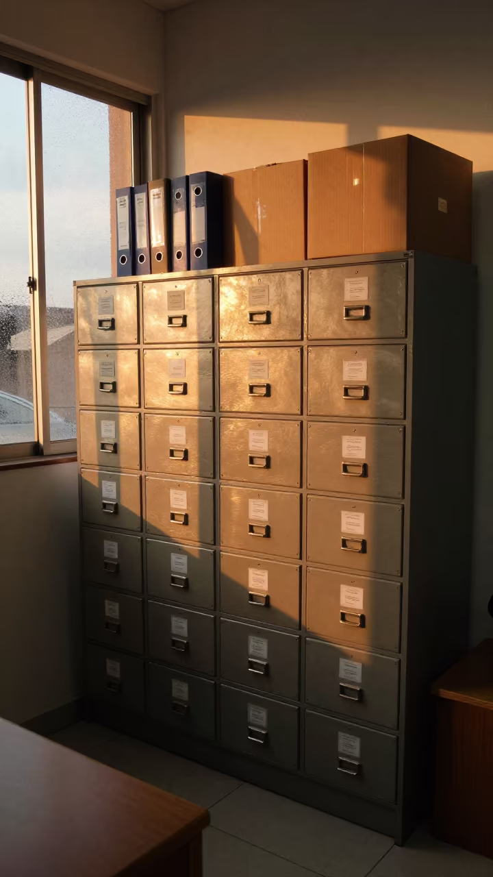 W9 File Drawer Office Dawn Campo Grande in inside an open-plan office bay in Campo Grande