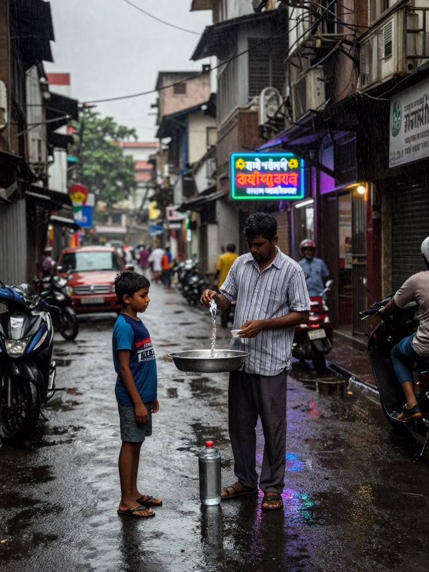 Waiting Boy in Mumbai in in Mumbai, India