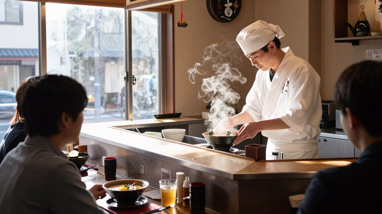 Waiting Customer in Sapporo in in Sapporo, Japan