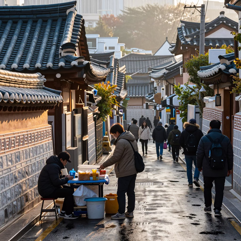 Waiting Customers in Seoul in in Seoul, South Korea