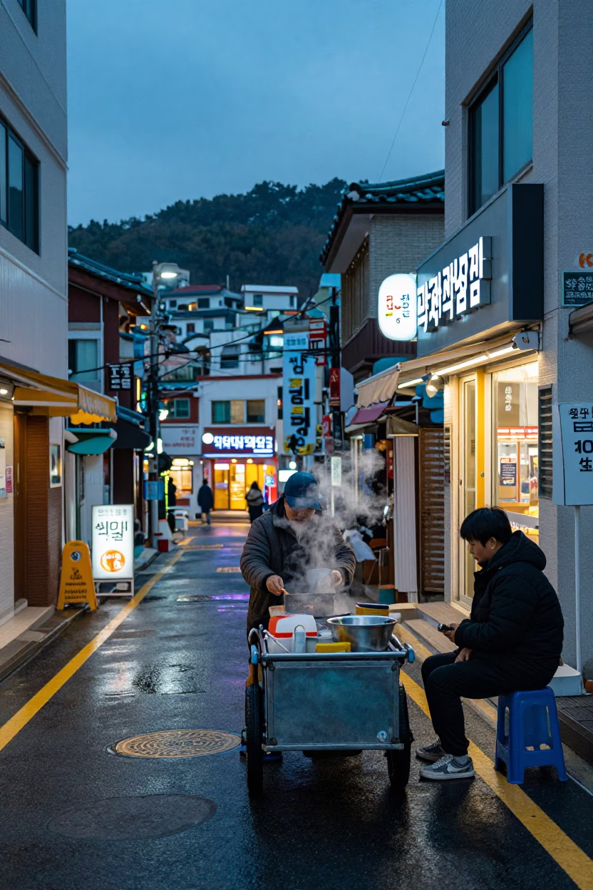 Waiting Student in Busan in in Busan, South Korea