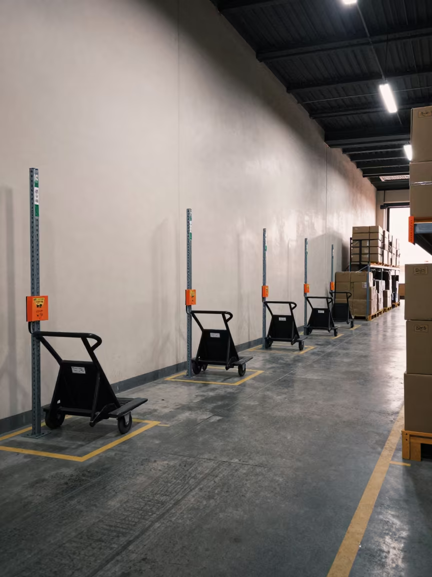 Warehouse aisle logistics Brescia late afternoon in inside a warehouse aisle in Brescia