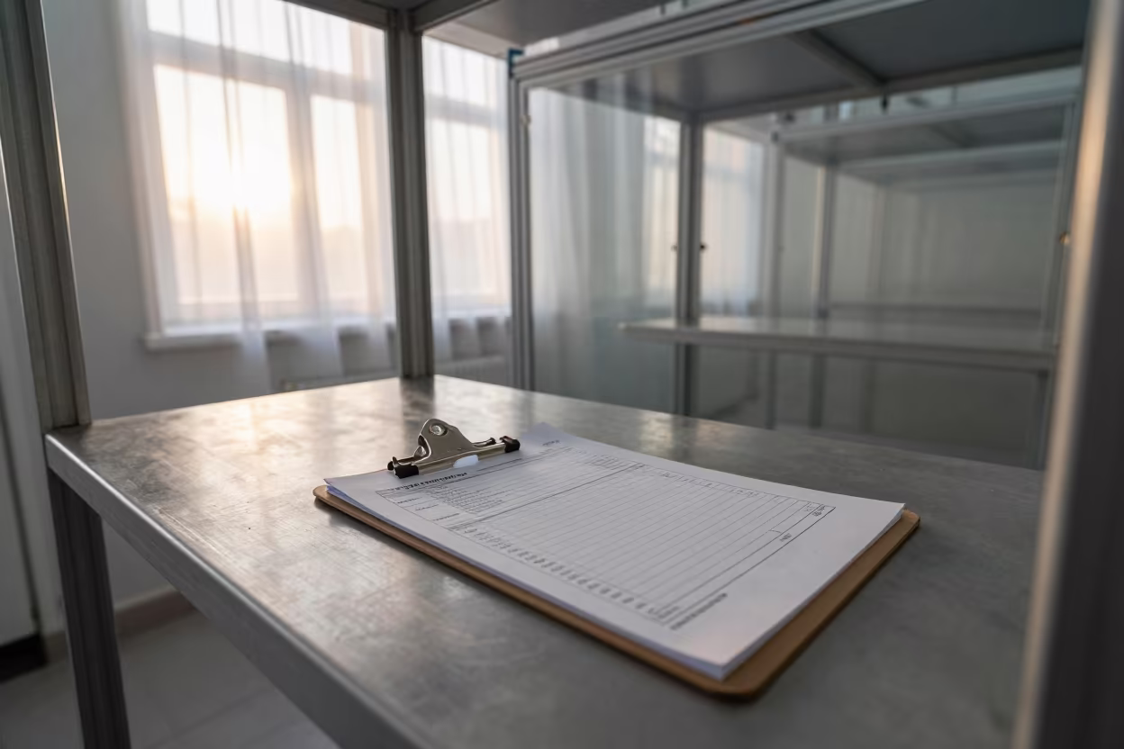 Warehouse Clipboard Inspection Dushanbe Spring in inside a chilled distribution bay in Dushanbe