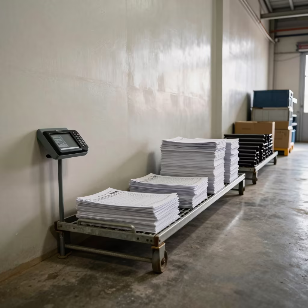 Warehouse Dispatch Cable Tray Before Delivery in inside a warehouse aisle near Helwan