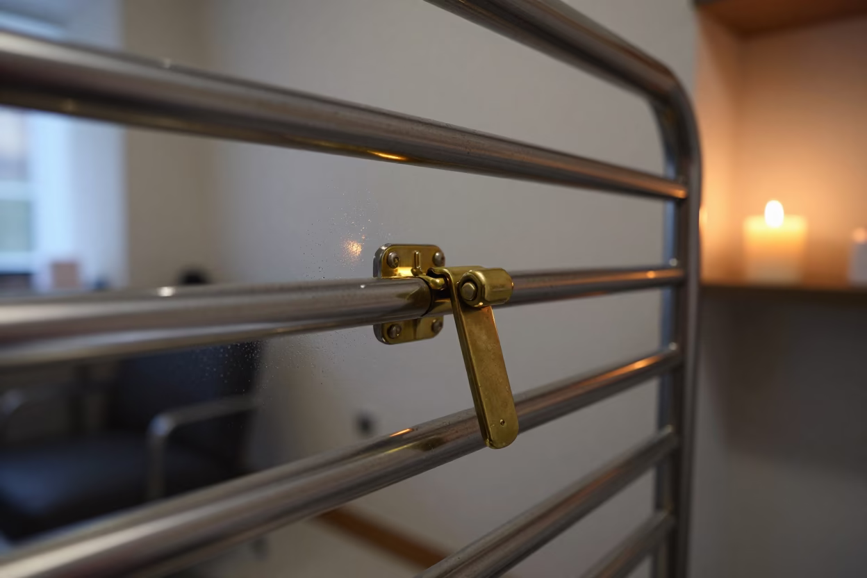 Warm Towel Warmer Latch in Xian Nail Studio in inside a nail studio in Xian