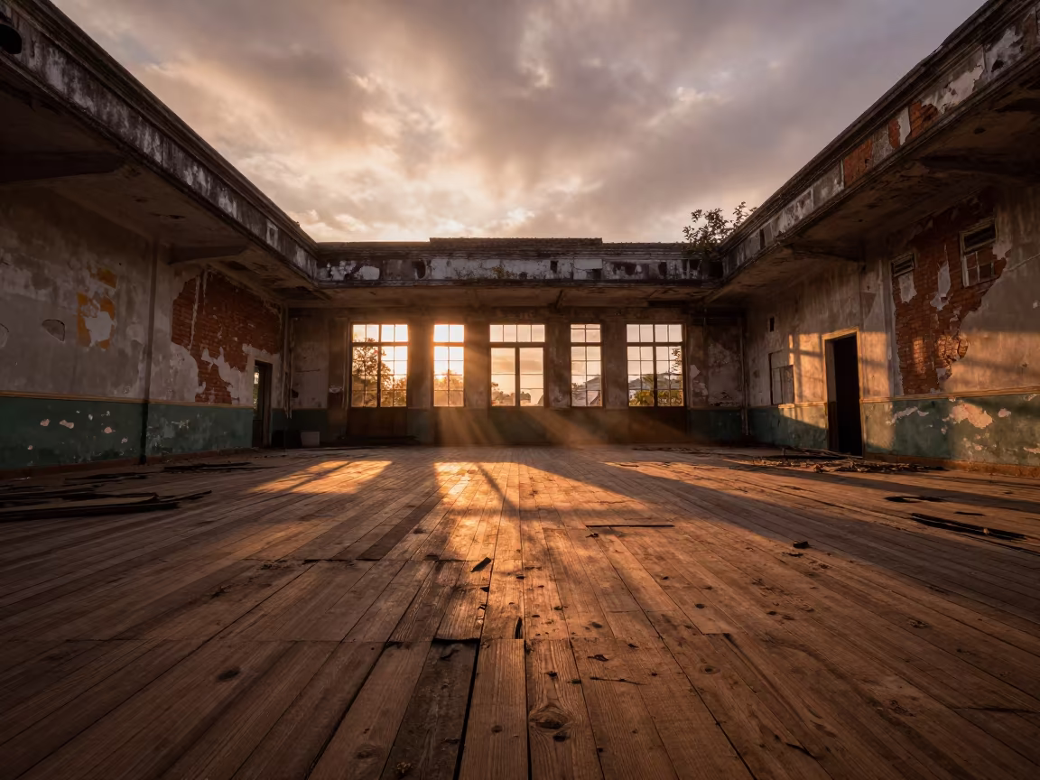 Warped Sprung Floor in Abandoned São Paulo Dance Hall in in São Paulo state