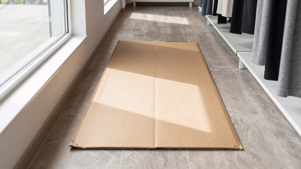 Warranty Claim Mat in Salvador Fitting Room in inside a fitting room corridor in Salvador