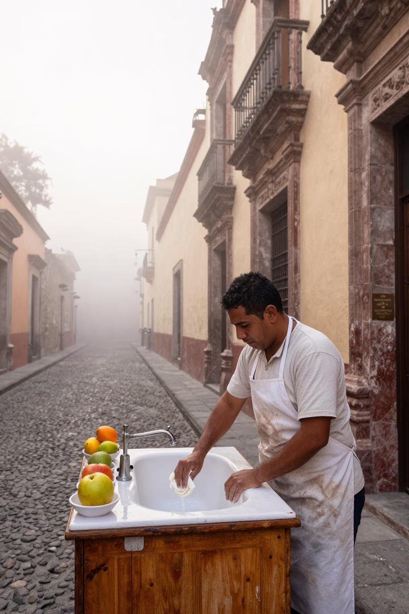 Wash Basin in Mexico City in in Mexico City, Mexico