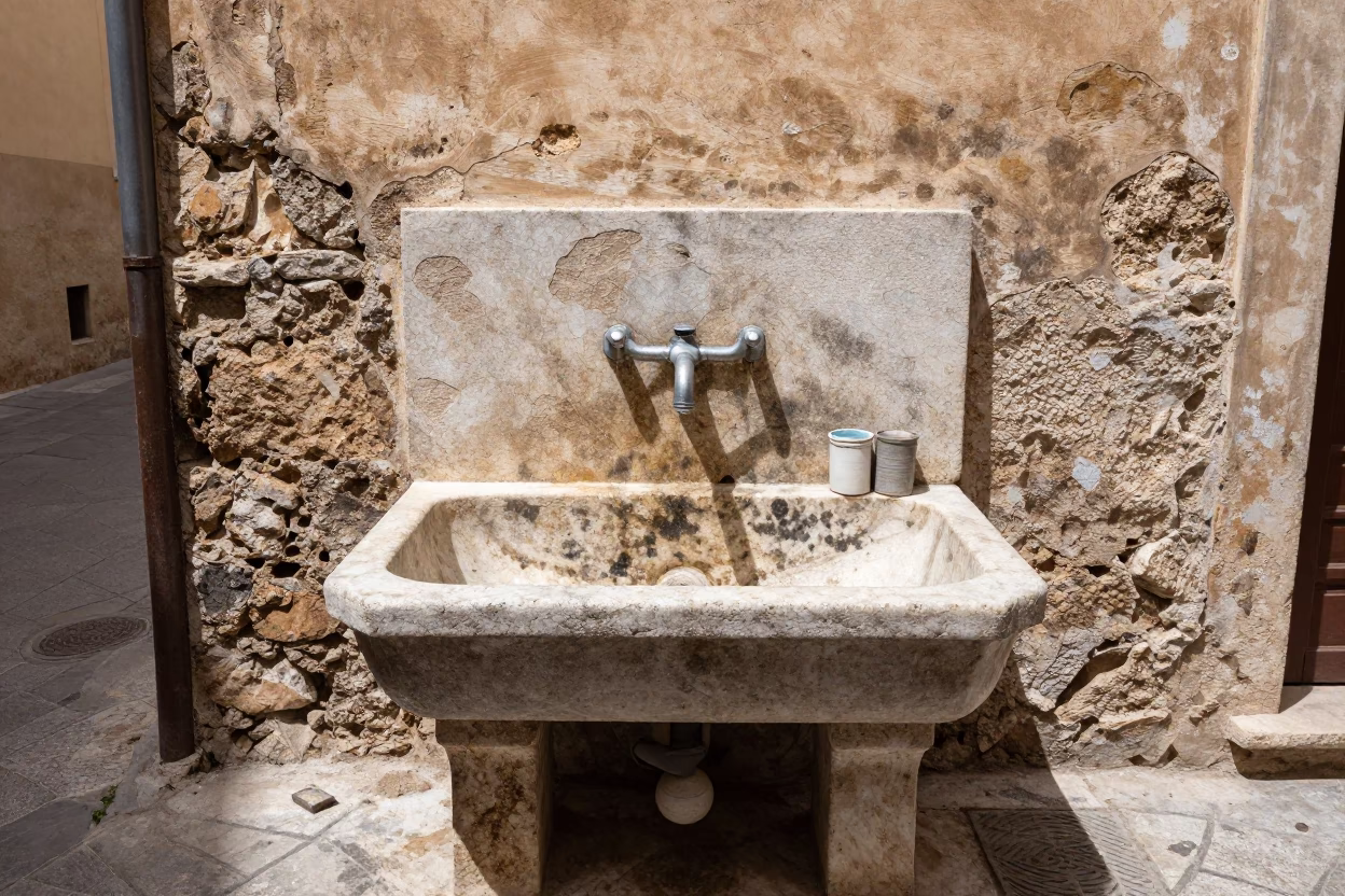 Wash Basin in Palermo in in Palermo, Italy