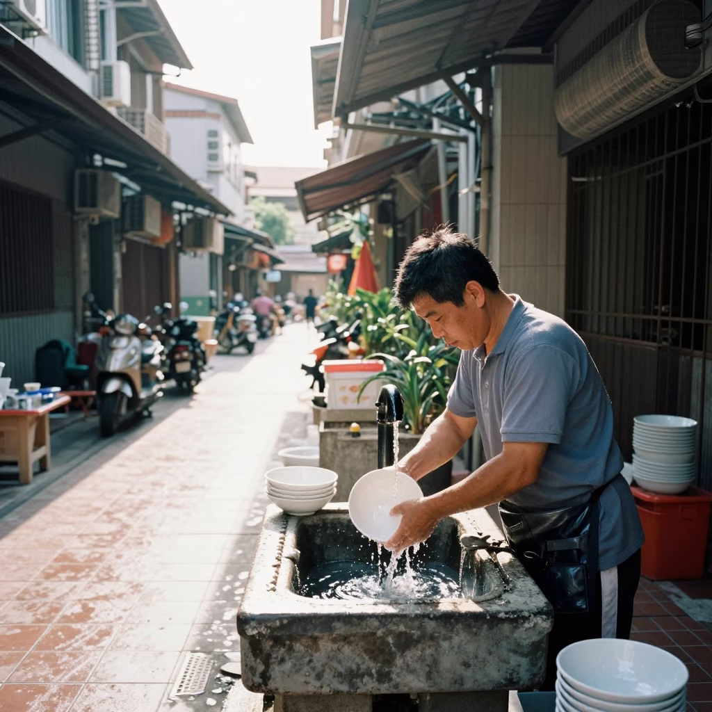 Washing Bowls in Tainan in in Tainan, Taiwan