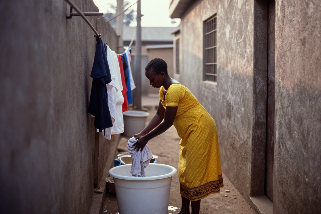 Washing Clothes in Nairobi in in Nairobi, Kenya