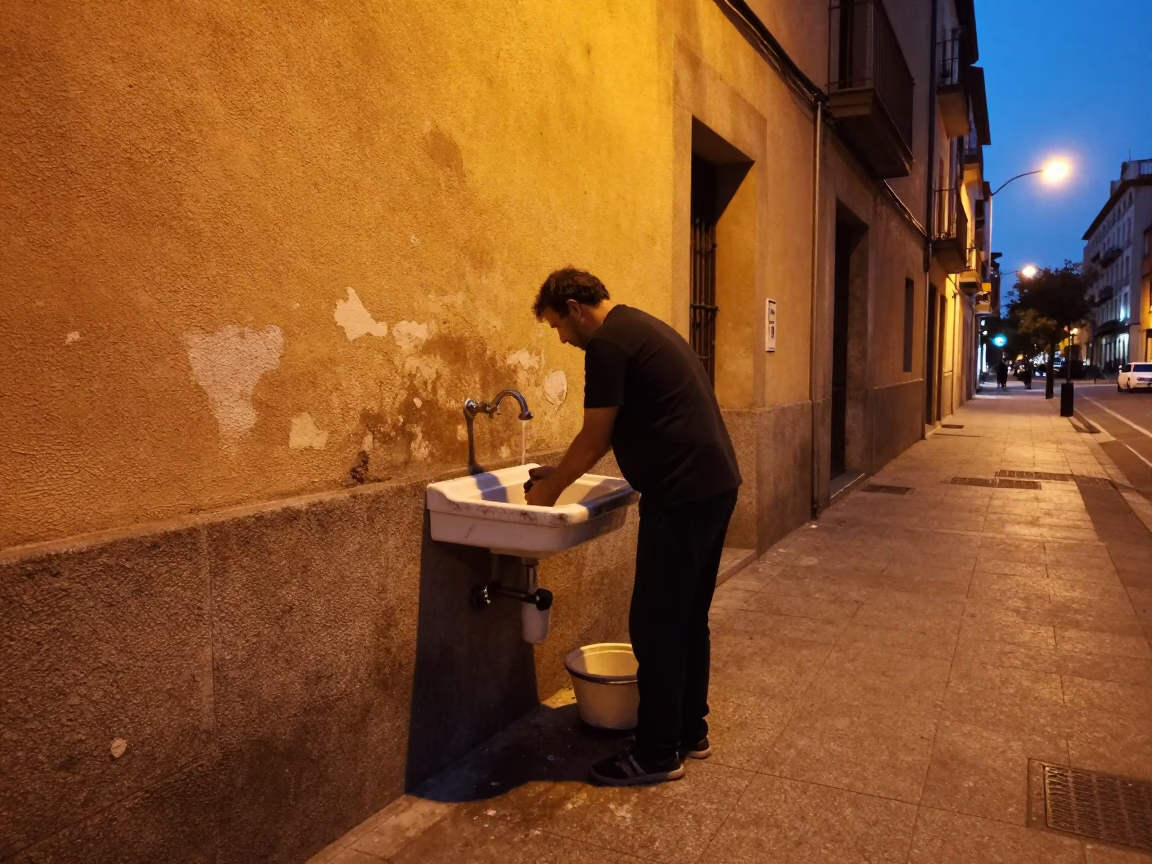 Washing Cookware in Madrid in in Madrid, Spain